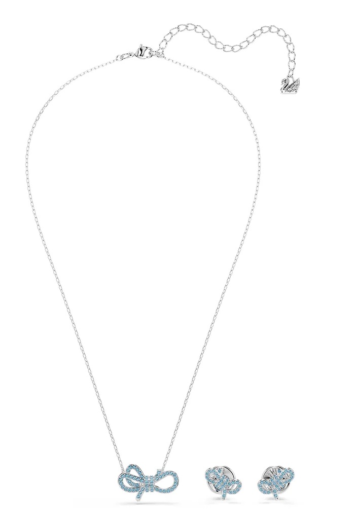 Swarovski colier si cercei 5723554 argintiu SS25