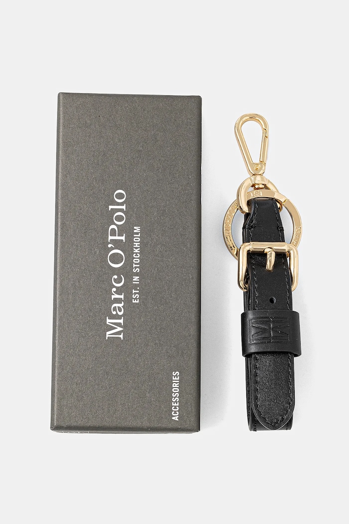 Marc O'Polo breloc de piele 50319906502204 negru SS25