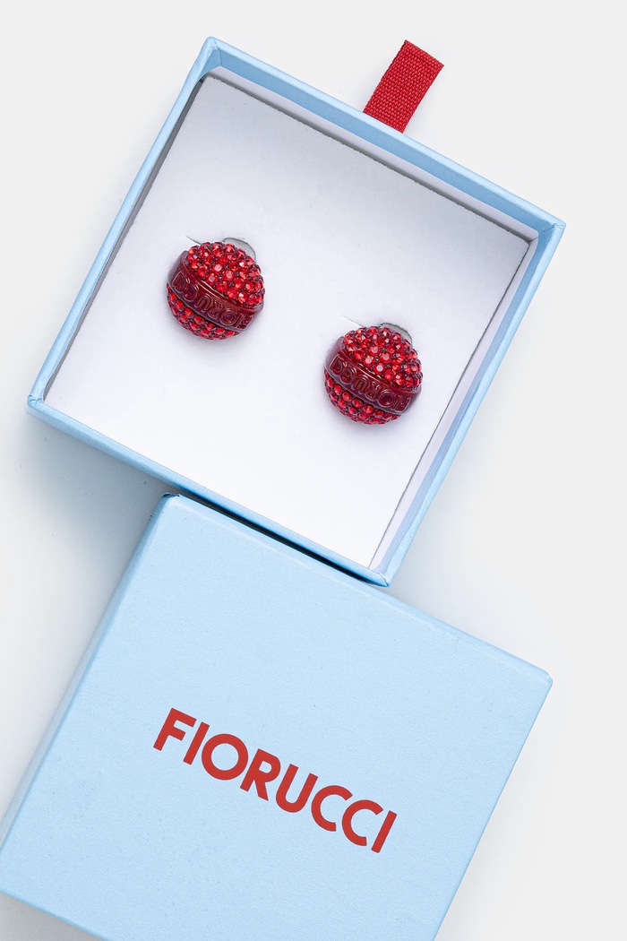 Fiorucci klipsz fülbevaló Mini Crystal Lollipop piros U01FMAJE145MT04RD01