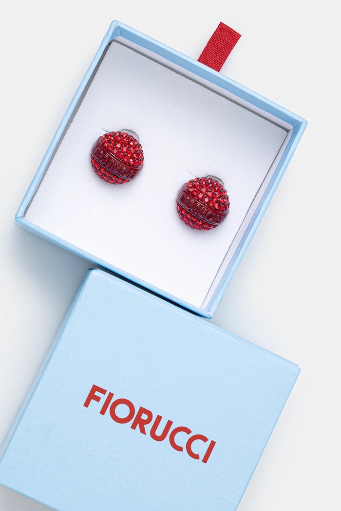 Fiorucci klipsz fülbevaló Mini Crystal Lollipop piros U01FMAJE145MT04RD01