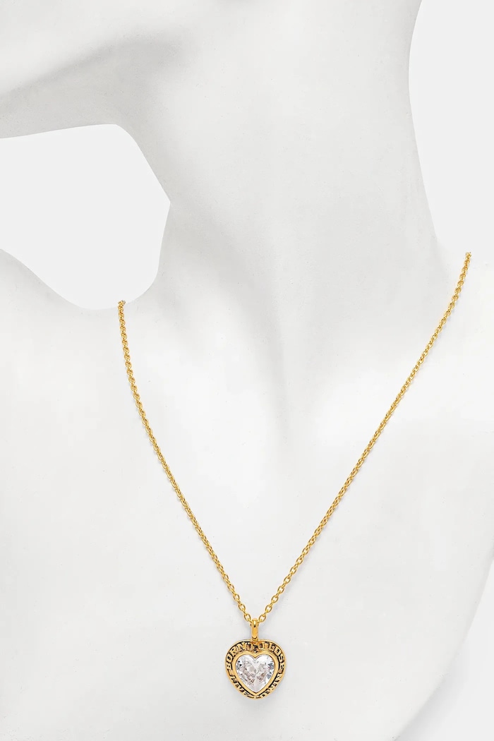 AMBUSH collana d'argento Heart Class Ring Charm Necklace oro 12114803