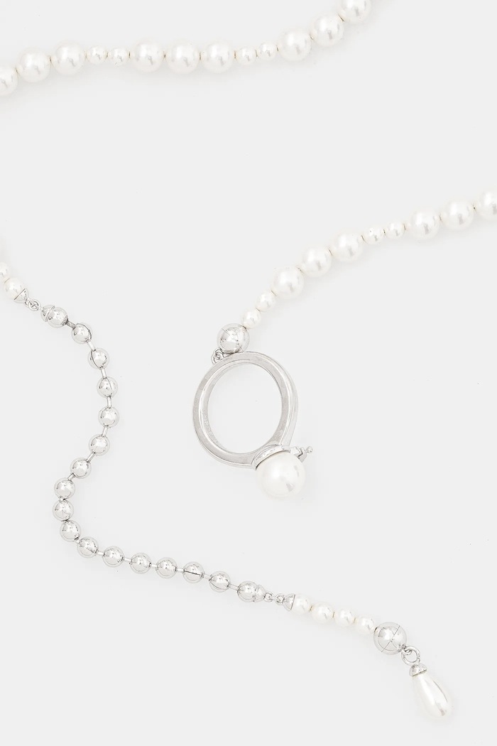 Срібне кольє AMBUSH Pearl Strand Necklace 12115268 срібний SS25