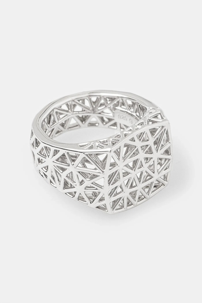 Stříbrný prsten Tom Wood Mesh Ring stříbro stříbrná 101198