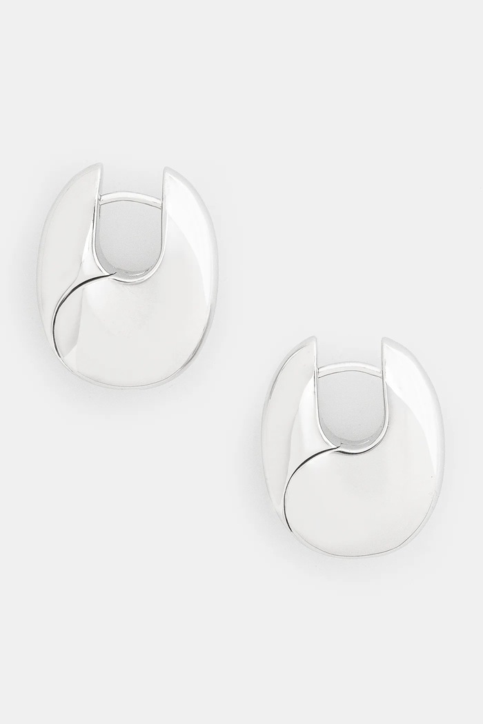 Срібні сережки Tom Wood Pebble Hoops Medium V1 срібло срібний 101340
