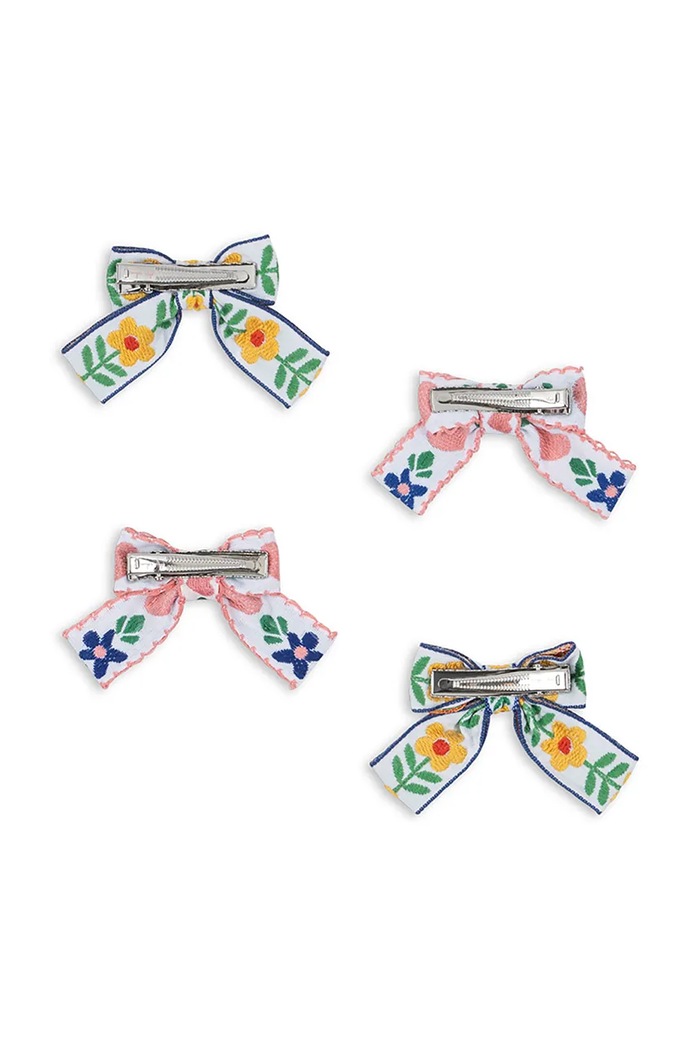 Dziewczynka Konges Sløjd Spinki do włosów dziecięce 4 PACK BOW HAIR CLIPS 4-pack KS102747 multicolor