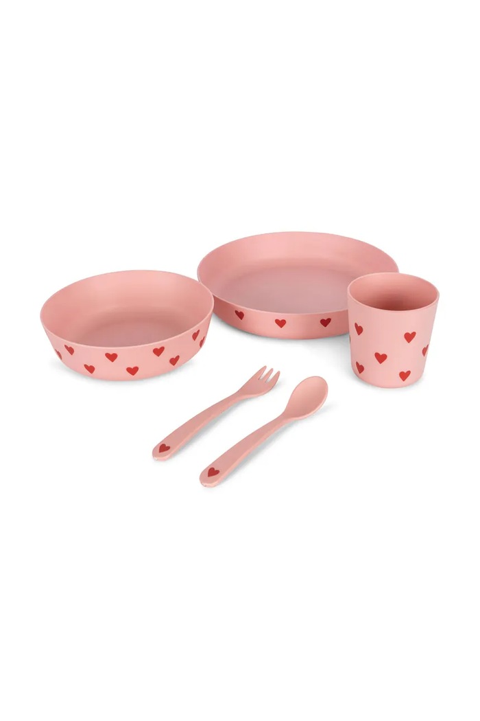 Konges Sløjd set de cină pentru copii PLA DINNER SET roz KS102334.G