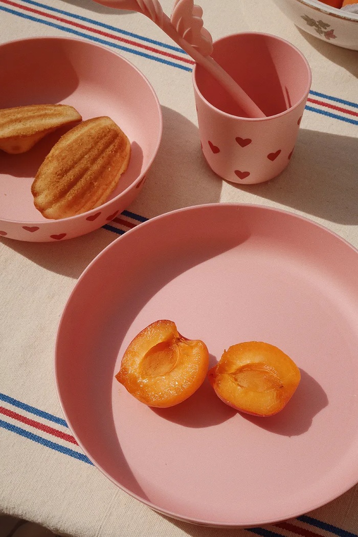 Fete Konges Sløjd set de cină pentru copii PLA DINNER SET KS102334.G roz