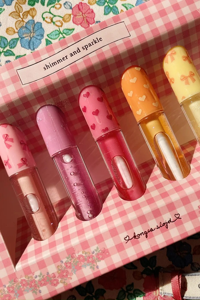 Set sjajila za usne Konges Sløjd GLITTER LIP GLOSS 5 PCS 5-pack KS102826