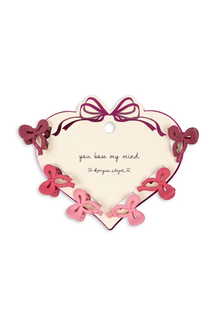 Παιδικά κλιπ μαλλιών Konges Sløjd 6 PACK MINI BOW HAIR CLIP ροζ KS103213