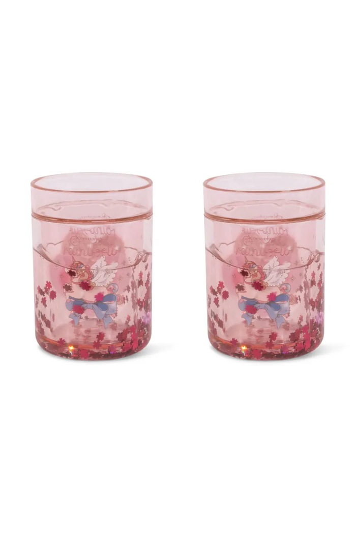 Konges Sløjd Set cani 2 PACK GLITTER CUPS roz KS103024.G
