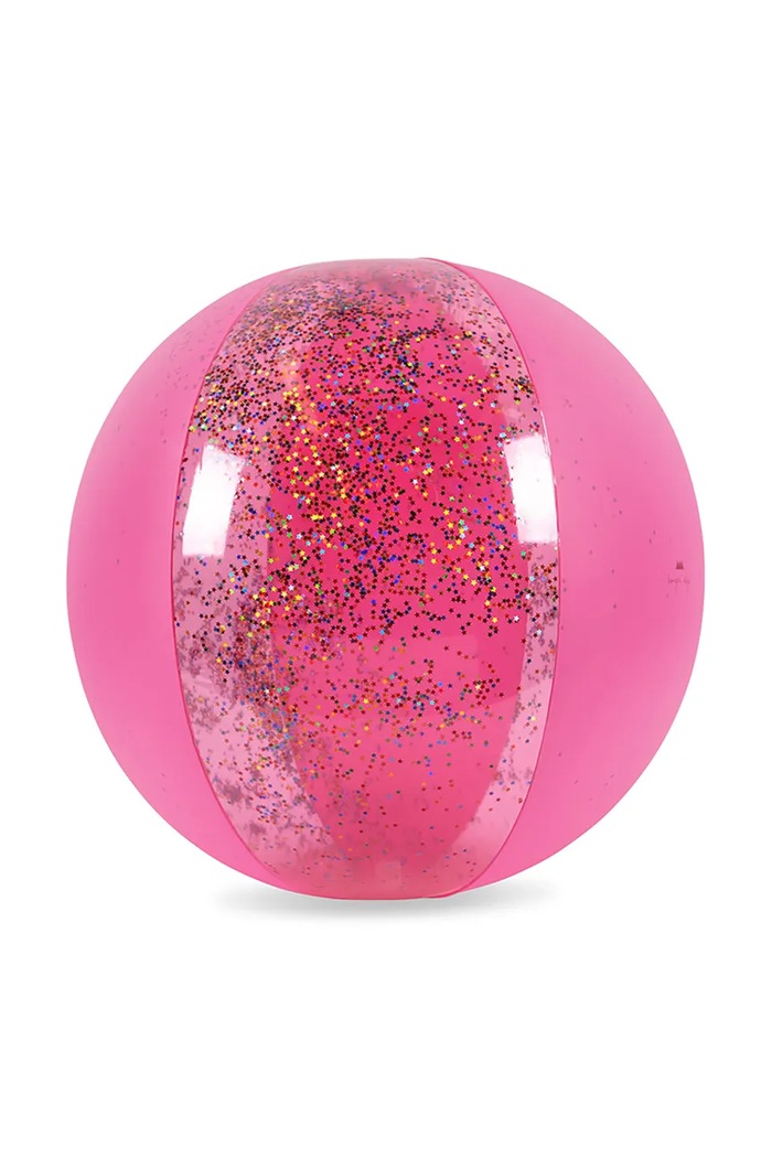 Plážový míč Konges Sløjd TRANSPARENT BEACH BALL LARGE růžová KS102725