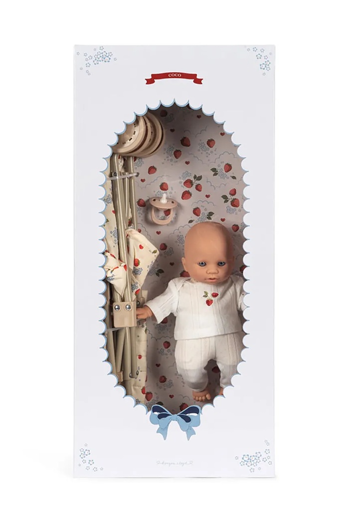 Kočárek pro panenky Konges Sløjd COCO DOLL STROLLER SET béžová KS103357