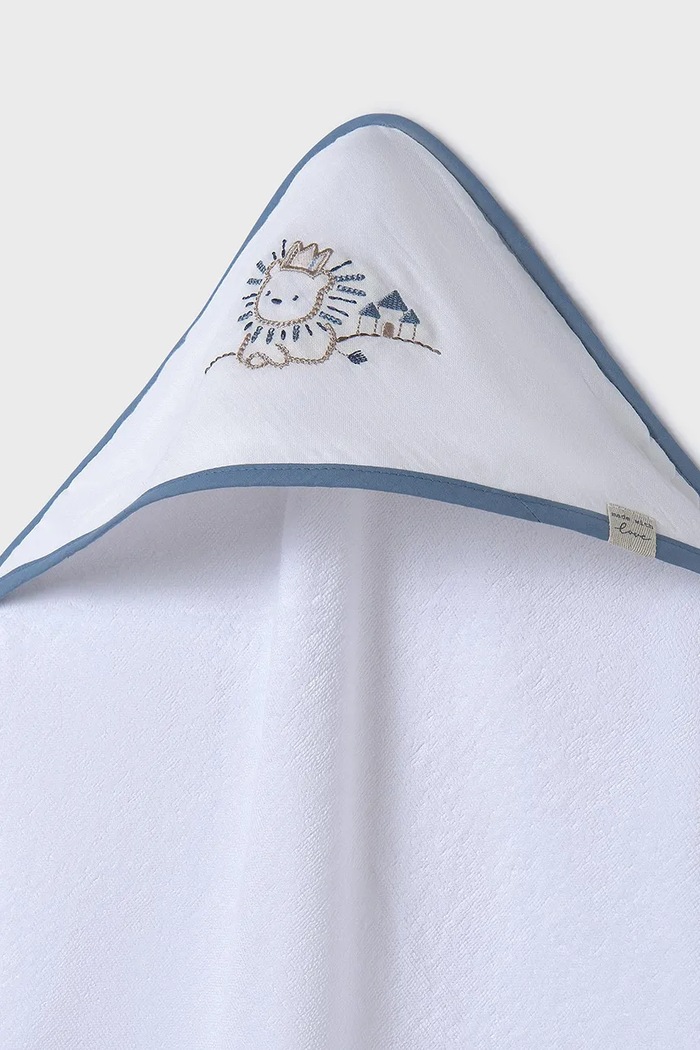 Chłopiec Mayoral Newborn ręcznik z kapturem niemowlęcy 9918.1A.Newborn.PPYH niebieski
