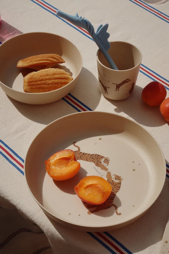 Băieți Konges Sløjd set de cină pentru copii PLA DINNER SET KS102334 bej