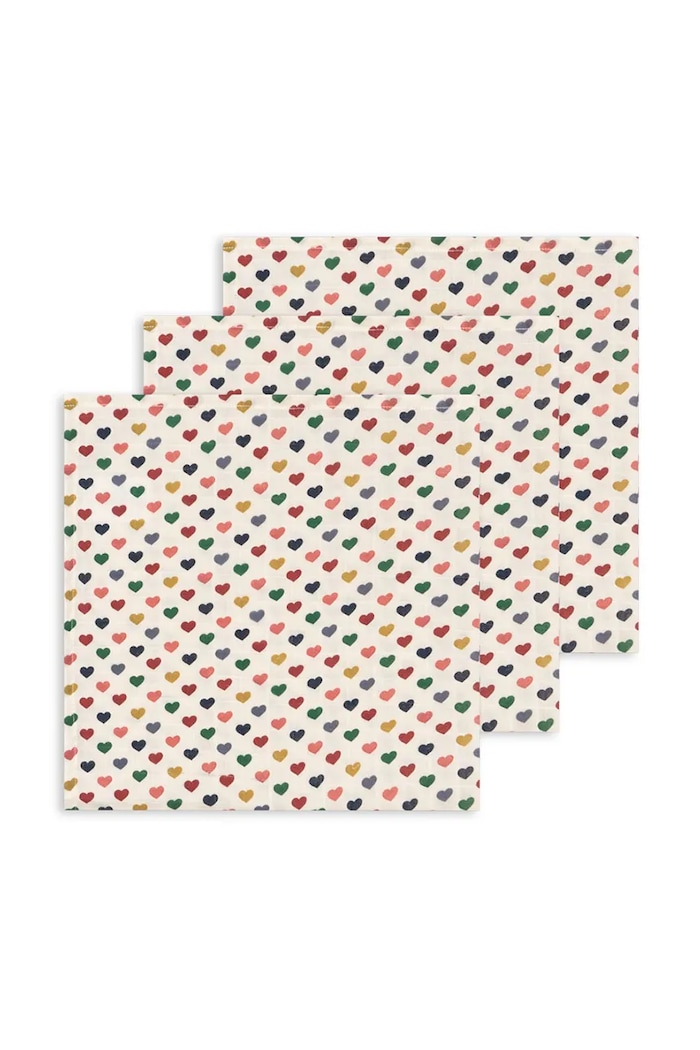 Konges Sløjd pieluszka niemowlęca 3 PACK MUSLIN CLOTH GOTS 3-pack Produkt niemowlęcy multicolor KS102361