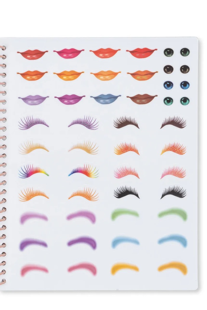 Konges Sløjd książeczka z naklejkami GLAM ME UP STICKER BOOK KS102869 beżowy