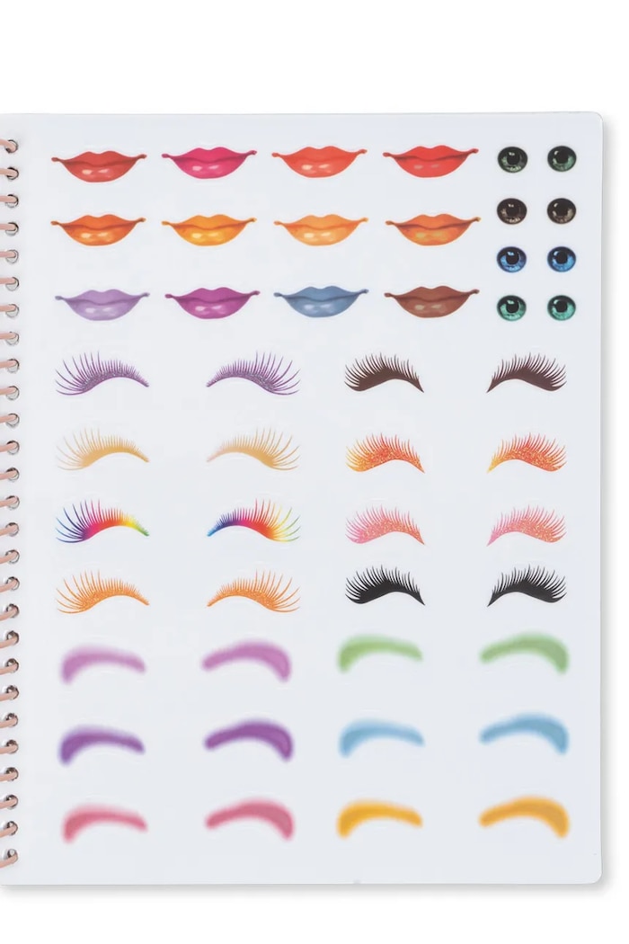 Konges Sløjd książeczka z naklejkami GLAM ME UP STICKER BOOK KS102869 beżowy