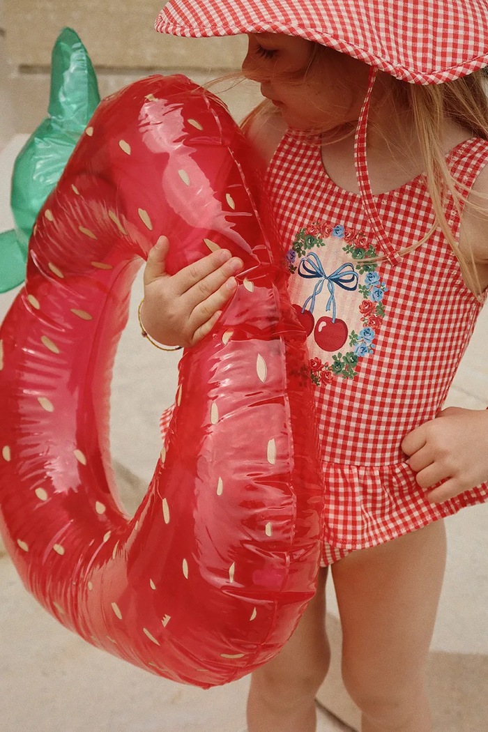 Konges Sløjd Colac de înot pentru copii SWIM RING STRAWBERRY rosu KS102484
