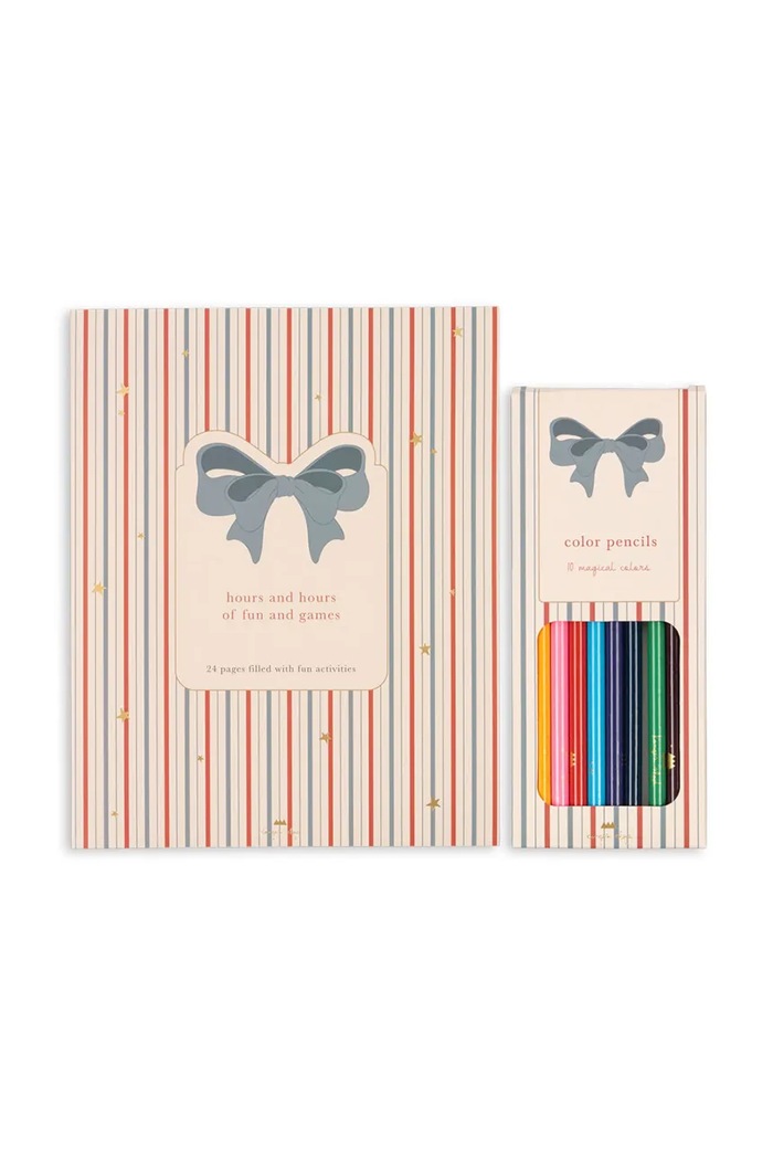 Brožura se samolepkami Konges Sløjd ACTIVITY BOOK WITH COLOR PENCILS béžová KS103119