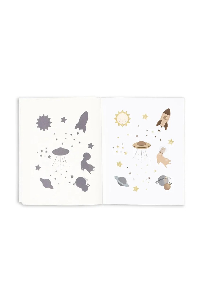 CHLAPEC Brožura se samolepkami Konges Sløjd ACTIVITY BOOK WITH COLOR PENCILS KS103119 béžová