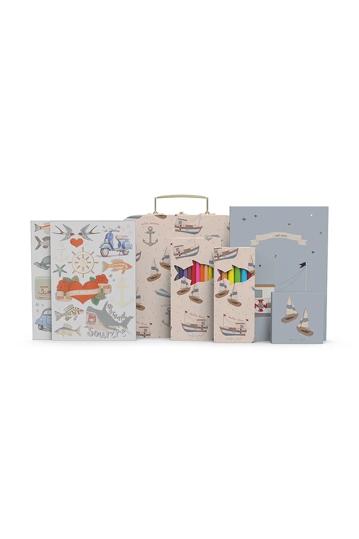 Sada príslušenstva na kreslenie Konges Sløjd LITTLE ARTIST SET modrá KS103285