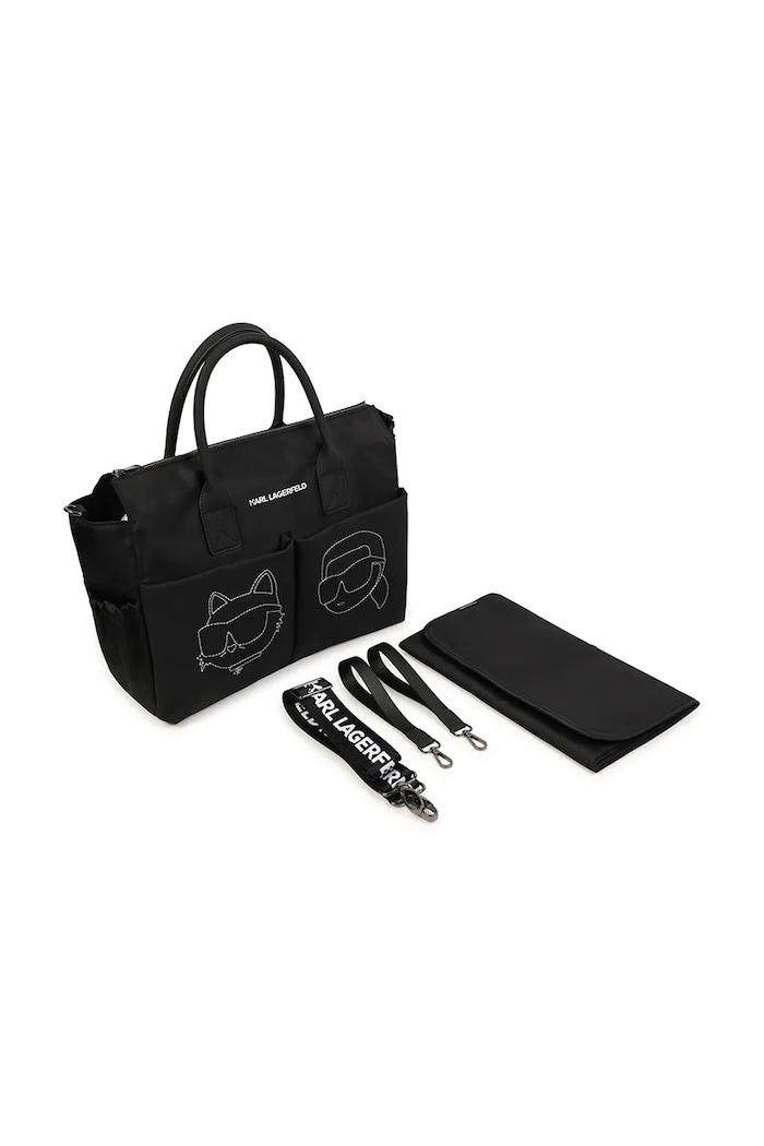 Τσάντα καροτσιού με αλλαξιέρα Karl Lagerfeld μαύρο Z30558