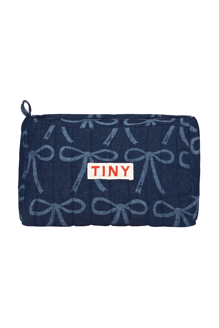 Νεσεσέρ καλλυντικών Tinycottons BOWS POUCH μπλε SS25.386