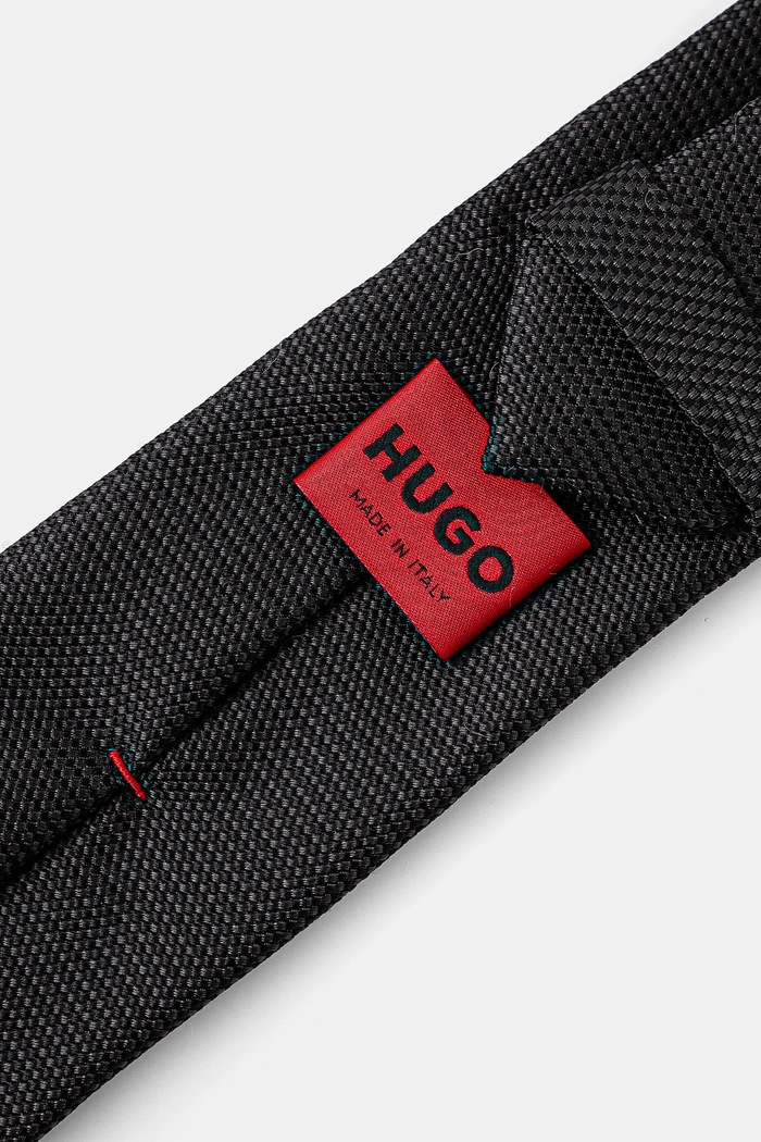 HUGO cravatta in seta 50535360 nero SS25