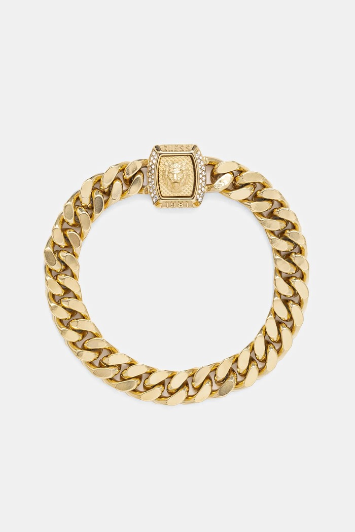 Guess Náramek Guess LION KING zlatá JUMB05.005JW