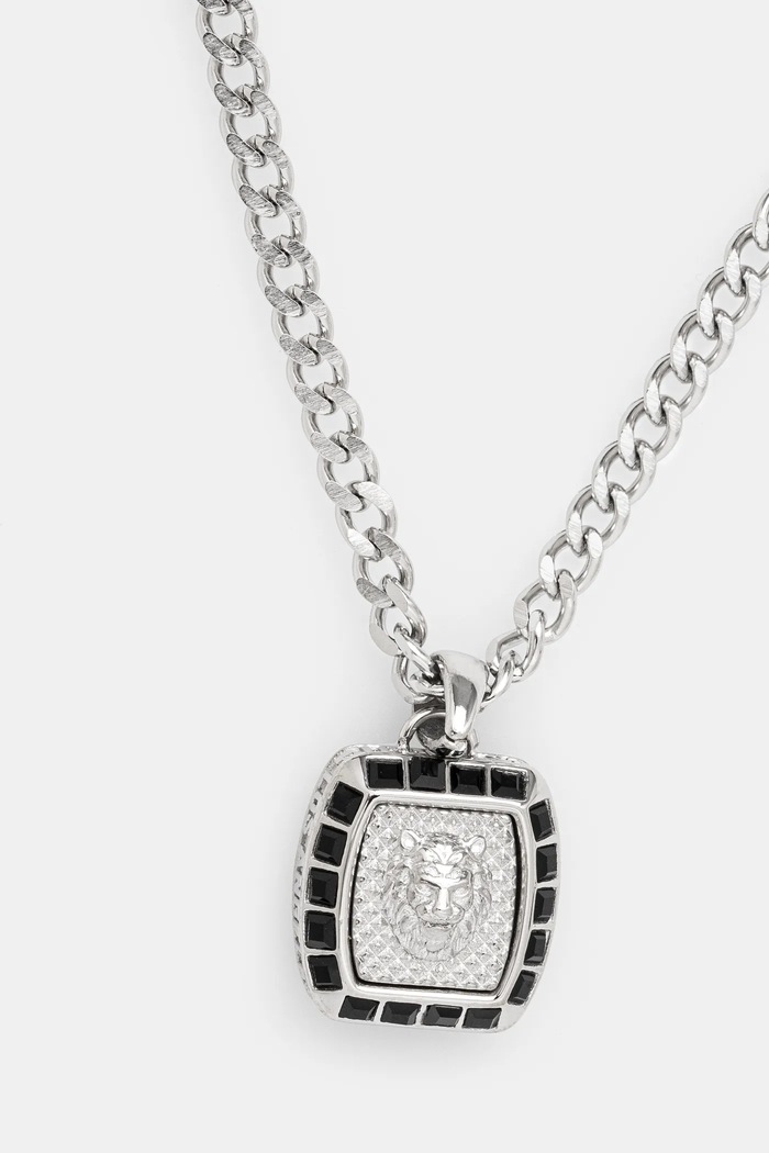 Κολιέ Guess LION KING JUMN05.008JW ασημί AW25