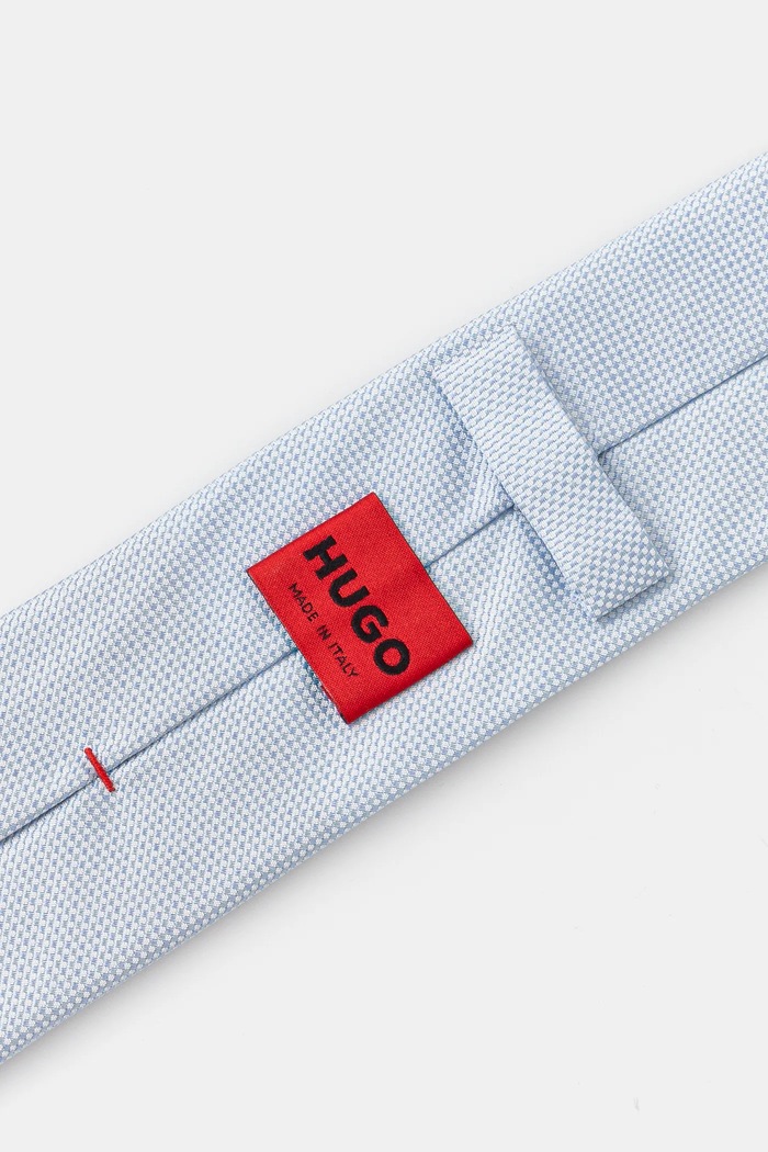 HUGO cravata de matase 50540110 albastru SS25