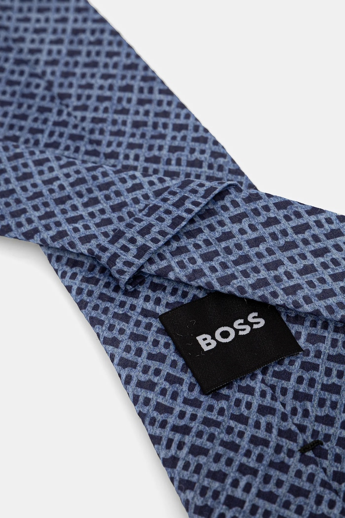 BOSS Cravată din amestec de mătase 50540043 albastru SS25