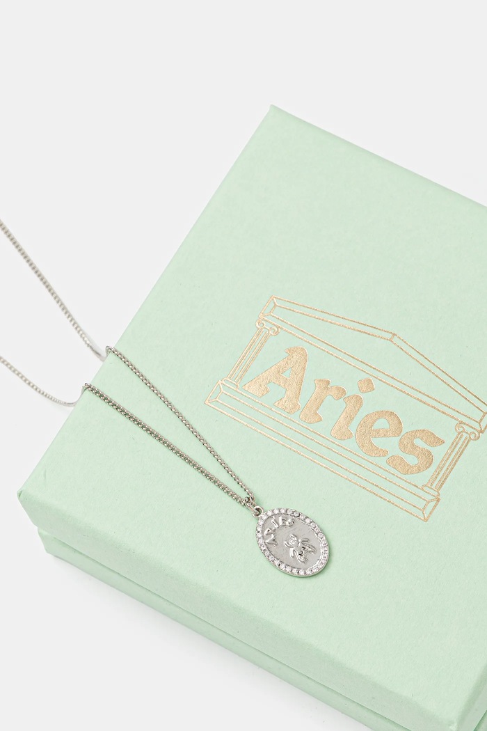 Doplnky Náhrdelník Aries Chain Necklace With Fly Paved Pendants AR9020603 strieborná