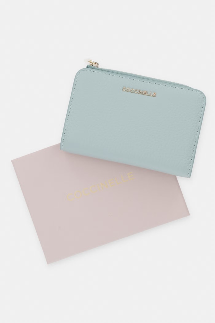 Coccinelle novčanik kožni METALLIC SOFT MW5.11.D1.01 tirkizna
