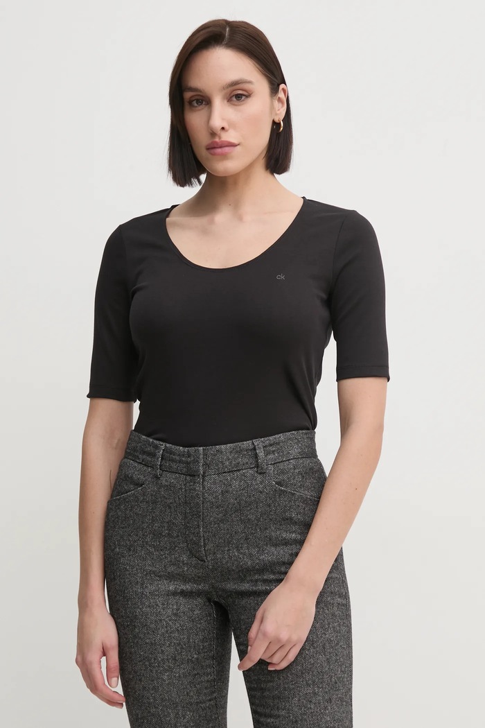 Calvin Klein t-shirt bawełna czarny K20K208050