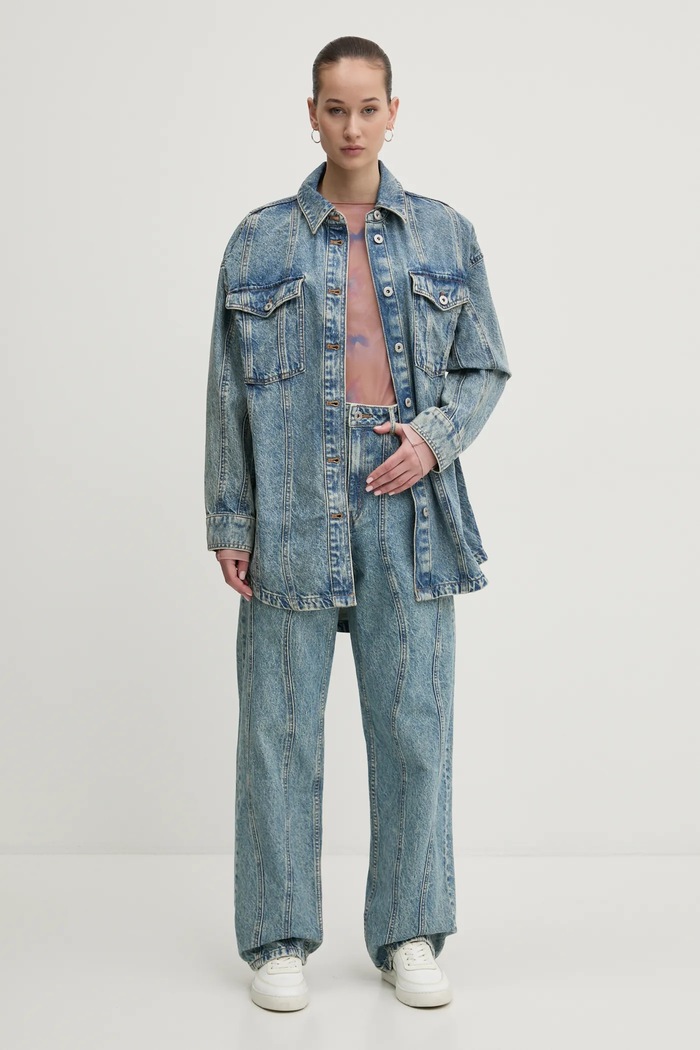 HUGO Blue koszula jeansowa 50531715 niebieski SS25