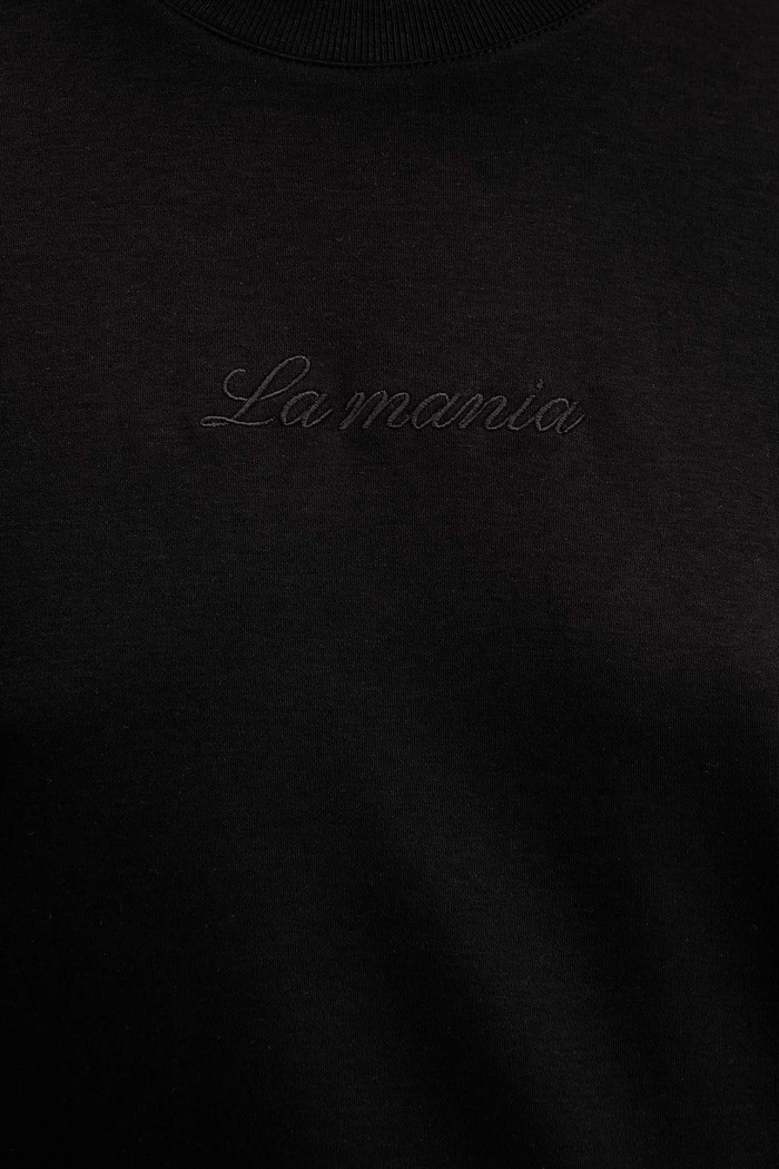 La Mania tricou din bumbac NAN NAN negru