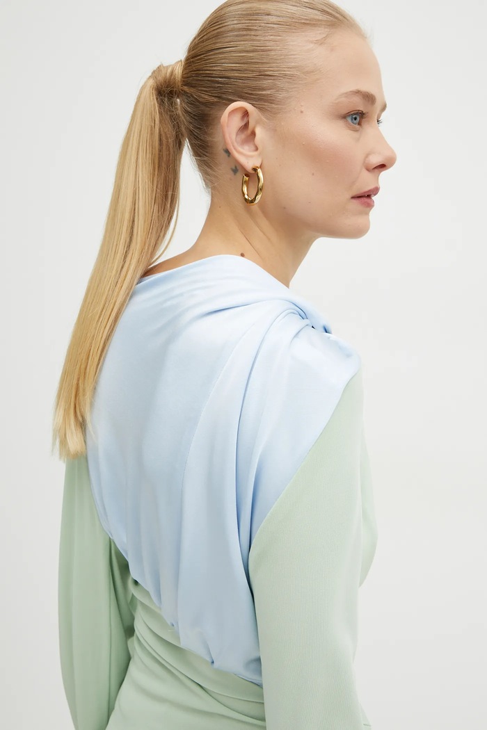 Victoria Beckham bluzka zielony 1125WTP006017A