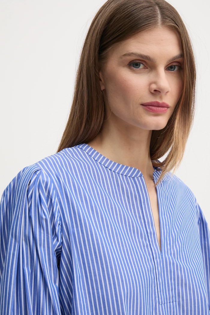 Tommy Hilfiger blúz pamutból kék WW0WW44059