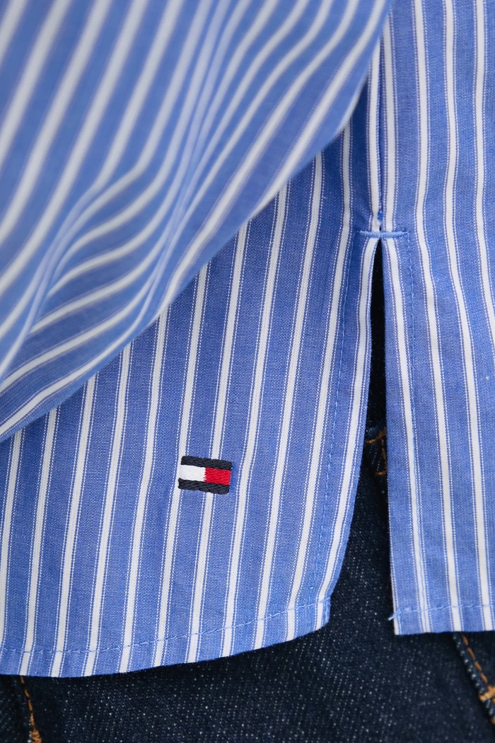 Tommy Hilfiger blúz pamutból WW0WW44059 kék