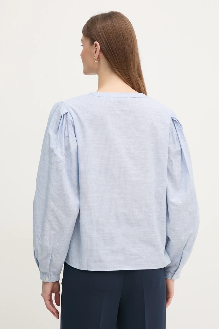 Oblečení Bavlněná halenka Tommy Hilfiger WW0WW45319 modrá