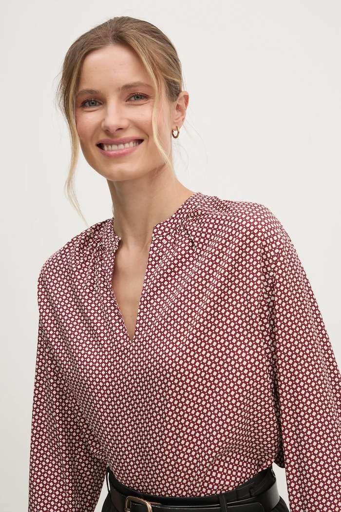 Tommy Hilfiger felső burgundia WW0WW44999