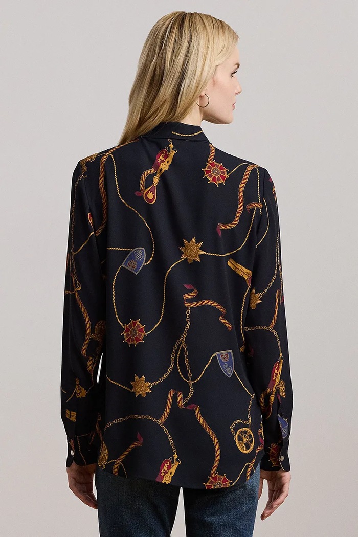 Halenka Lauren Ralph Lauren 200957153 námořnická modř SS25