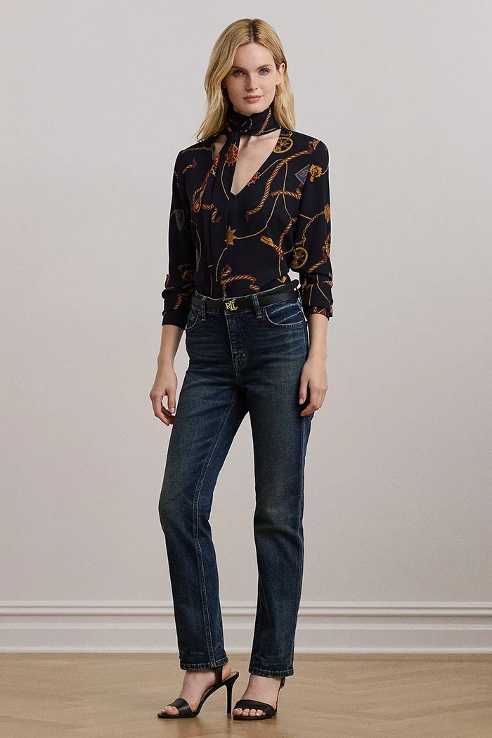 Oblečení Halenka Lauren Ralph Lauren 200957153 námořnická modř