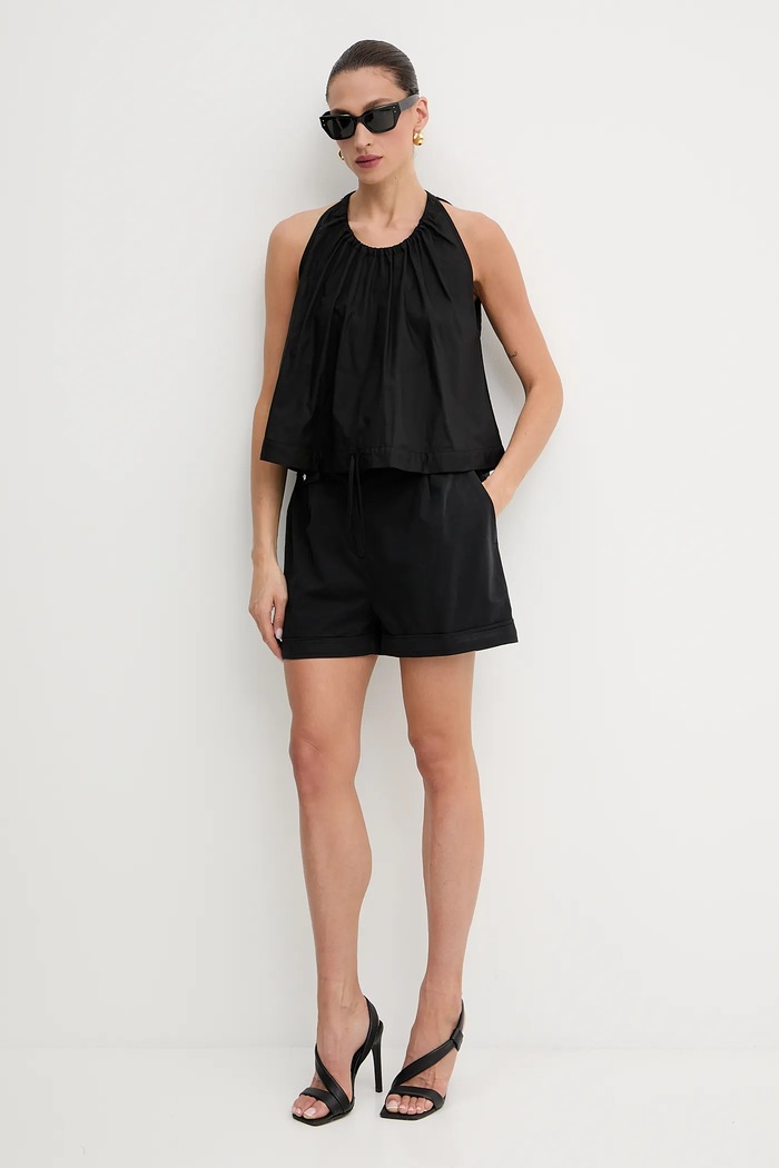 Pinko blúz pamutból 104953.A2CR fekete SS25