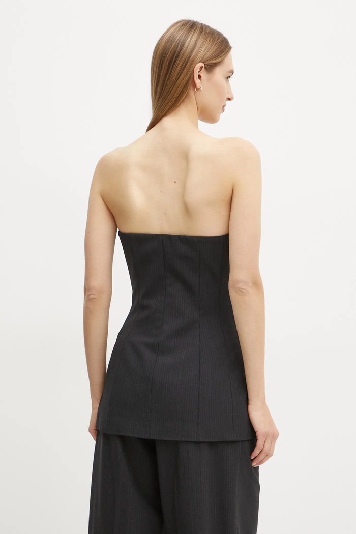 Top s primesjo volne Herskind Jacqui 5406134 črna SS25