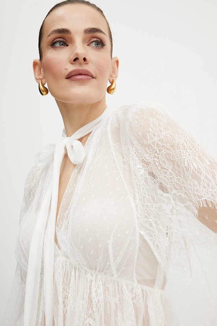 Halenka s příměsí hedvábí Twinset 251TS2094 béžová