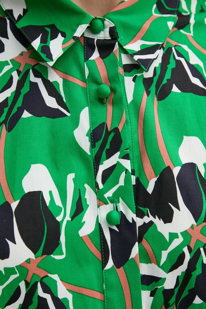 Памучна риза DIANE VON FURSTENBERG DVFBL4S003 зелен