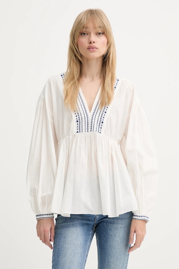 Blúzka A.P.C. blouse vera nášivka béžová COHHH.F13449