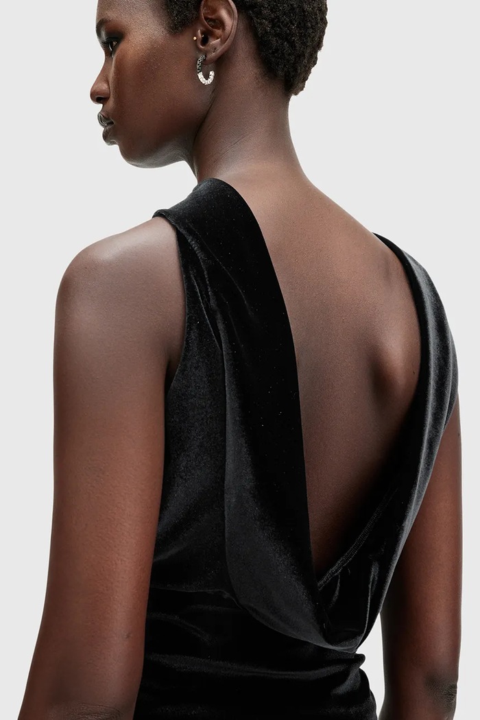 Oblečení Velurová halenka AllSaints BELLATRIX W119PB černá
